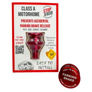 Safety Air Brake Locking Feature for Class A Motorhomes & More? Replaces your yellow original manufacture Air Brake Knob