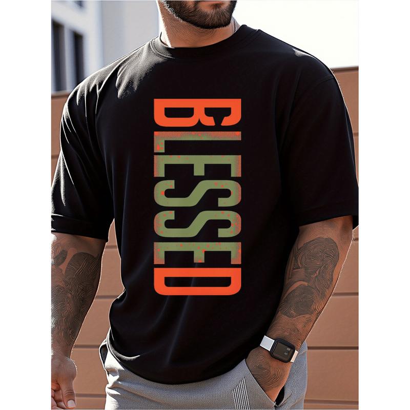Blessed Black Fashionable Trendy Cotton T-Shirt - TikTok Shop | Holiday ...