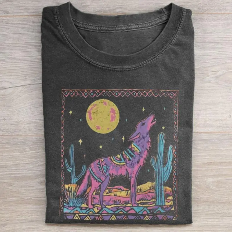 Comfort Colors Southwestern Coyote T-shirt, Desert Animal Graphic Tee, Unisex Gift