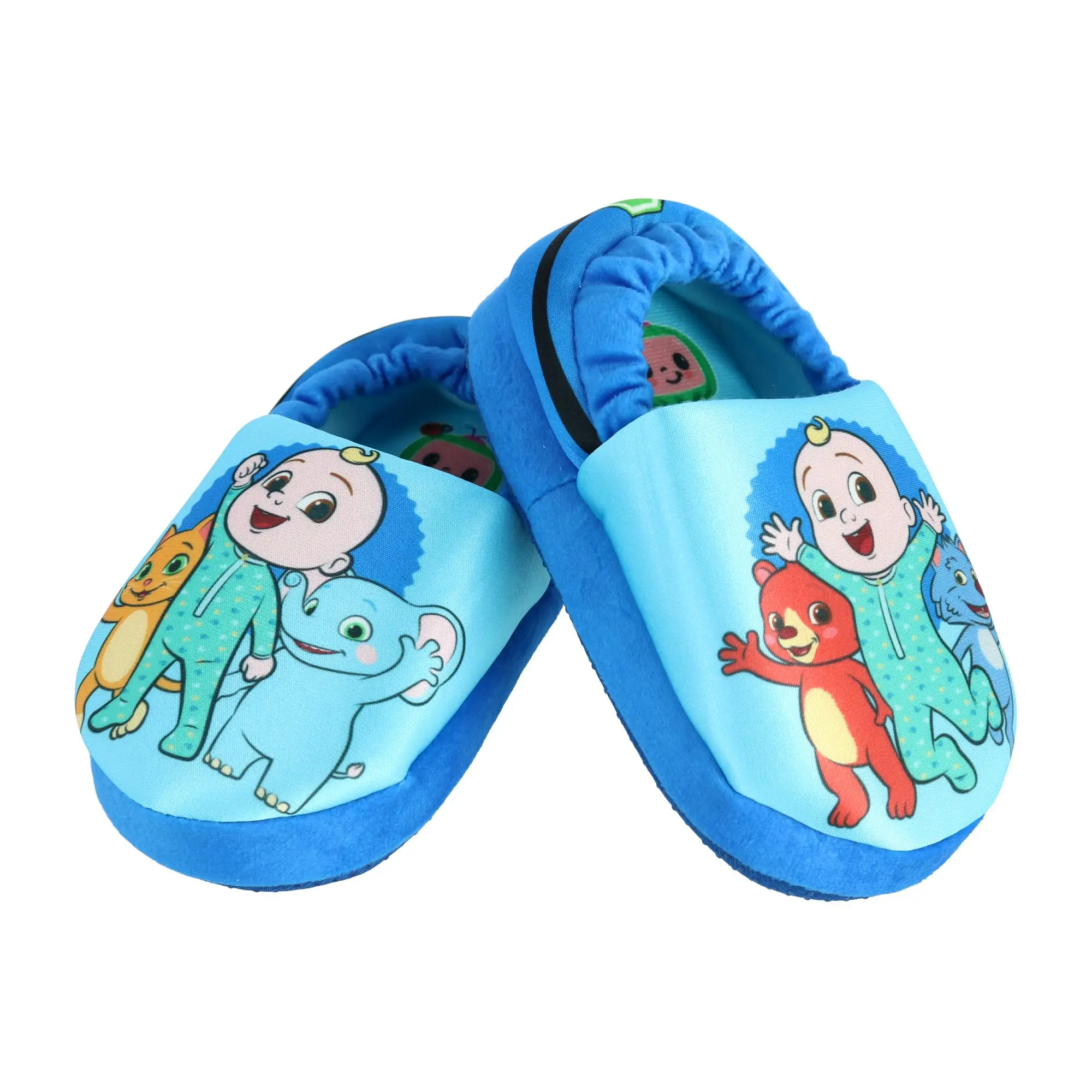 Josmo Cocomelon Kids' Cute Soft Playful Slip-On House Shoes - Boys' Footwear for 13-14 Years, Cute Soft Slippers, Slip Ons Slippers