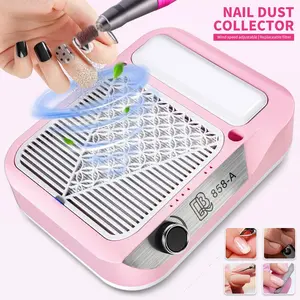 Electric Nail Dust Collector, 1 Box Reusable Filter Nail Extractor Vacuum Cleaner, Adjustable Electric Nail Fan Dust Vacuum Cleaner for Nail Art, Nail Art Tools
