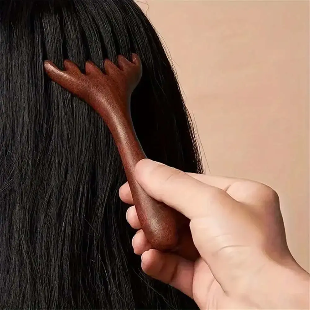 Wooden Scalp Massage Comb, Scalp Stimulator, 1 Count 6-claw Neck Relaxer, Shoulder Massage Comb, Massage Comb for Meridian Massage, Soothe The Body, Body Care