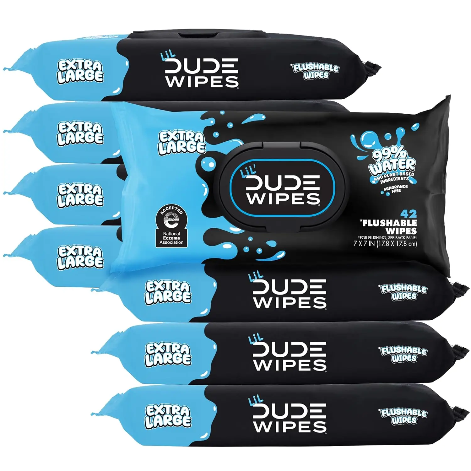 (Select for More Options) DUDE Flushable Wipes, Extra Large Fragrance Free Wet Wipes, 366 Count, 8 Pack Toilet