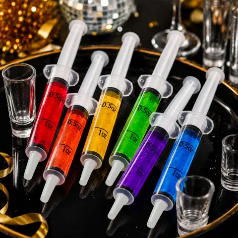 【60-500pc】Syringes Jello Shot Disposable - Leak-Proof - 1.5 oz, 2 oz - Festive Party Supplies Tableware Cups Halloween party# cosplay party# party tableware# party supplie