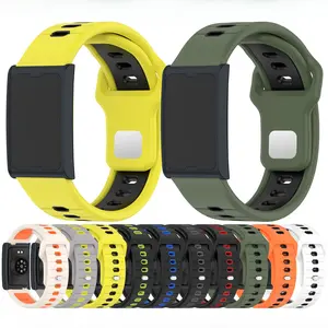 1 Piece Dual Color Silicone Watch Strap Suitable for Amazfit Helio Strap (A2445)/T-Rex 3 (A2322)/Balance (A2286)/Balance 2 (A2429) Smart Watch Accessories Smart Wearables