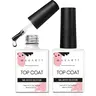 Makartt No Wipe Top Coat - 10ML (0.34 fl oz) Durable Soak-Off UV Gel Nail Care Product with Brush, UV Nail Lamp Compatible, Shimmer Cosmetic Benefits, Glossy Long-Lasting Smooth Finish, Salon-Quality Home Manicure, Easy Art, Acrylic Crystal Care Gift