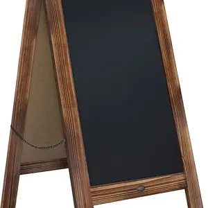 Rustic Magnetic A-Frame Chalkboard Sign - Extra Large 40" x 20" Free Standing Chalkboard Easel - Sturdy Sidewalk Sign Sandwich Board - Outdoor A Frame Chalkboard for Weddings & More!