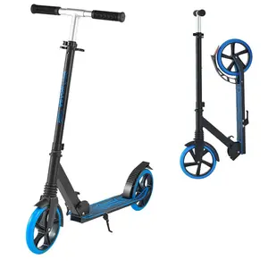 VEVOR Kick Scooter for Kids Ages 3+, 2-Wheel Toddler Scooter with Light-Up Wheels, Adjustable Height Handlebar, Wide Anti-Slip Deck, Foldable Lightweight Frame for Boys Girls up to 110 lbs, BlueVEVOR Super Brand Day
