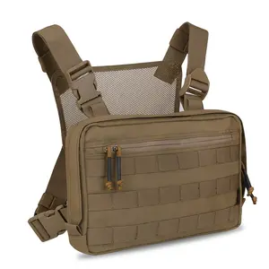 KRYDEX Tactical Concealed Molle Recon Kit Combat Chest Rig Bag Pack Vest Multi-Purpose Outdoor EDC Tool Pouch Gear