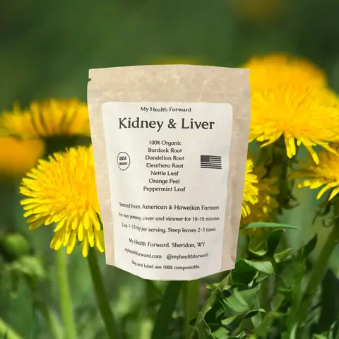 Kidney & Liver Support Organic Herbal Tea - Loose Leaf Tea for Kidney & Liver Health