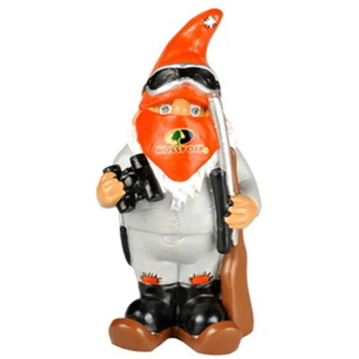 Mossy Oak Resin Winter Hunter Garden Gnome - 10.5 in Tall, Colorful Gnome Figurine with Binoculars, Funny Outdoor Home Decor Statue, Collectible Gifts for Garden Enthusiasts (Team Colors Design)