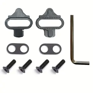 Mountain bike shoe cleats compatible with SPD system, road bike shoe cleats, shoe clip accessories, LOOK cleats