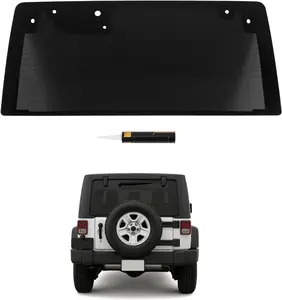 Rear Heated Window Glass Compatible with 2011-2017 Jeep Wrangler 2 & 4 door Utility & Unlimited Tempered Glass Dark Back Window