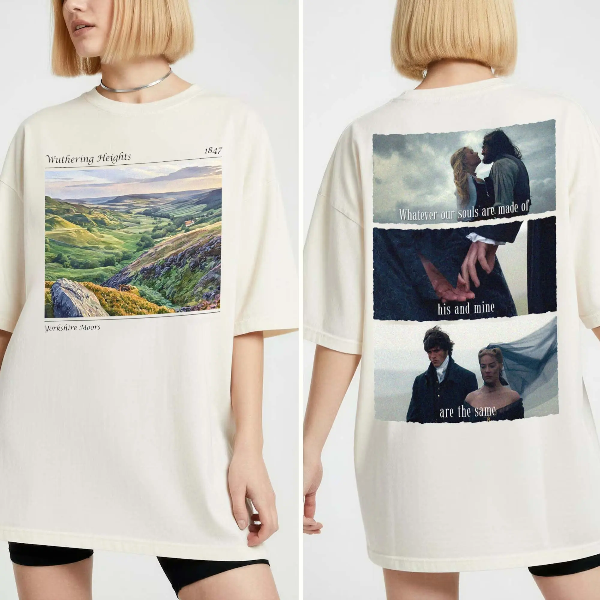 Wuthering H Movie Vintage Double Sided Shirt, W.Heights Heathcliff Catherine Vintage Movie Sweatshirt, Romantic Love Story Movie Hoodie