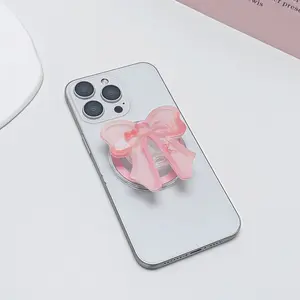 Creative Bow-Shaking Phone Airbag Holder Stand - Adhesive Extendable Stand - Cute Women's Desk Watching Support Stand - Cell Phone Stand - Christmas Gift