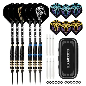 6pcs/set 23g Tungsten Steel Needle Darts Gift Box Set, Includes Grindstone, Ideal for High-Quality Dart Game, Perfect Gift for Enthusiasts