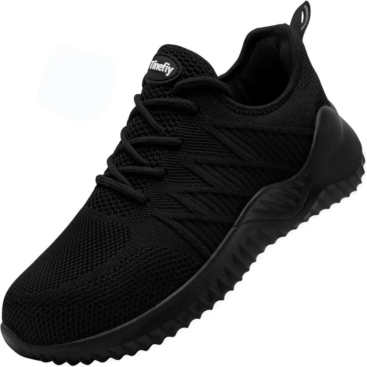 Tinefiy Steel Toe Shoes for Women Lightweight Comfortable Slip Resistant Safety Work Sneakers Cushion Puncture Proof Shoes Indestructible Shoe