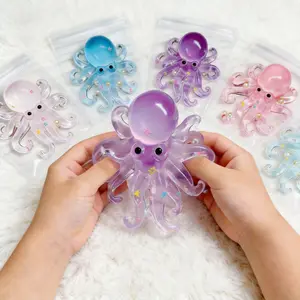 Jellyfish Octopus Squishy Toys, Soft Maltese Squeeze Stress Balls, Slow Rising Stress Relief Octopus Toy, Cute Animal Fidget Toys for Kids Adults, Creative Sensory Anxiety Relief Toys