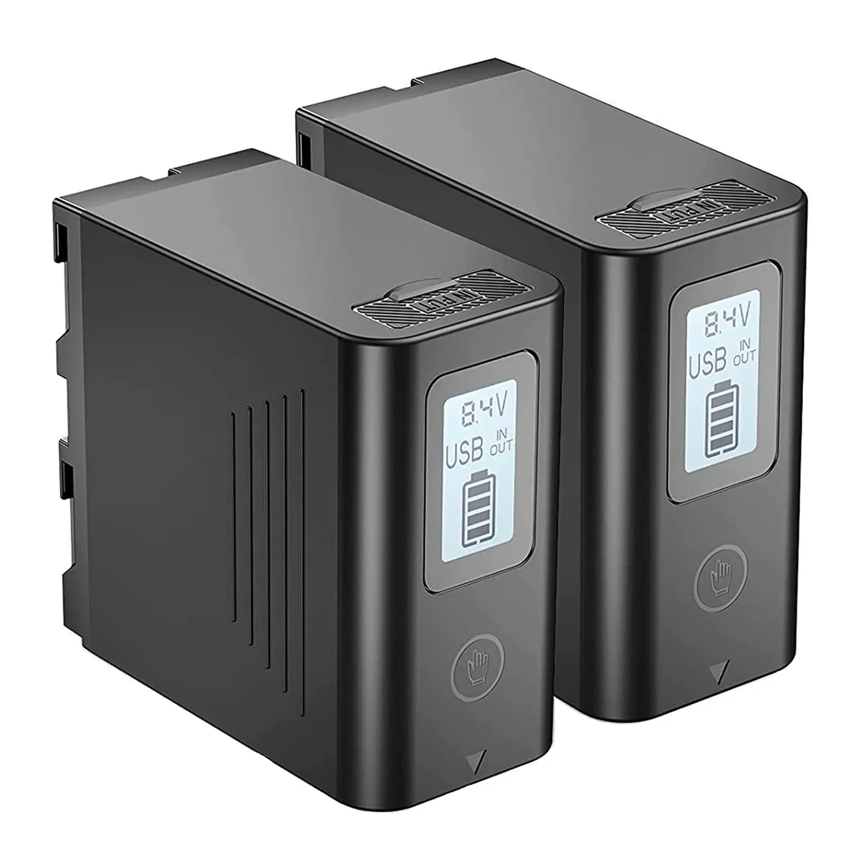 JYJZPB 2 Pack NP-F970 Replace Batteries for Sony NP-F970, F960, F950, F930, F550, F530, F570 Battery and Sony Handycams, Upgraded Sony NP-F970  with USB Output LCD Display Photography Equipment Camera Accessories Photographic Kit