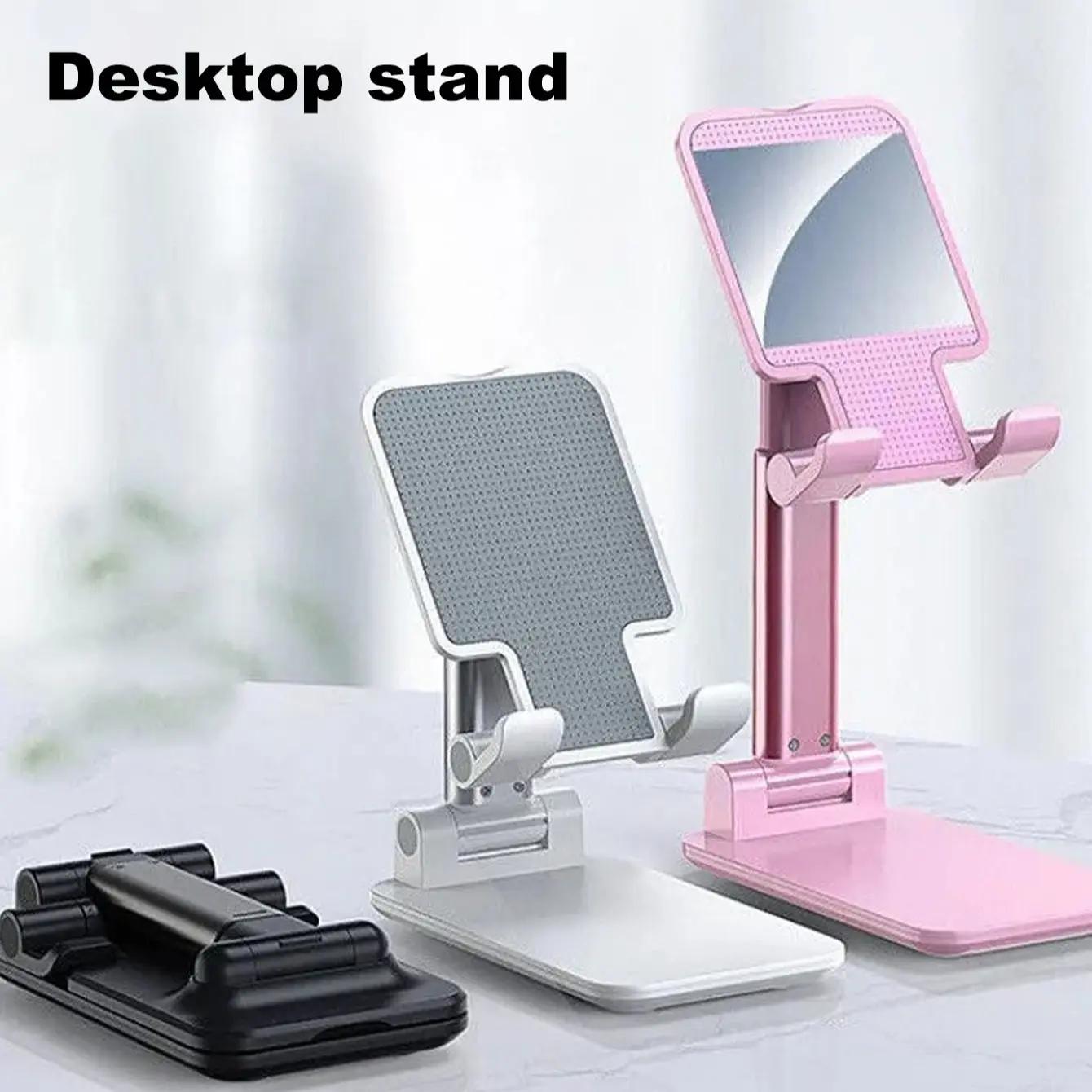 Best-Selling Adjustable Foldable Desktop Phone Stand, Flexible Smartphone Holder, Easy-To-Use Desk Mount, Ideal for Home Office, Cell Phone Stand, Smartphone Accessories, Collapsible Phone Stand