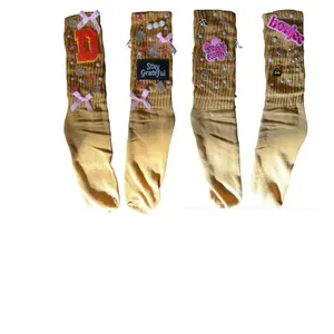 Slouchy Junk Socks with Letters