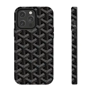 Leather Design Phone Case, Luxury High-End Parisian Dogtooth Print TPU Cover  Accessories Durable ProtectSuitable for iPhone 17-11 Pro Max/Plus and  Samsung Galaxy S23-26