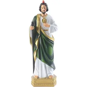 8.5 inch Saint Jude Statue, Religious  St Jude Holy Statues, Religious Colored  San Judas Tadeo Statue, Suitable for Religious and Believers to Pray at , Collect Decor Statues