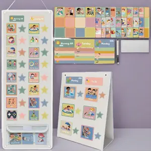 【Yoink】 Visual Schedule for Kids with Autism 174 Waterproof Cards Chore Routine Chart Daily Planner for Toddlers Preschool Home Classroom Travel Use White calendar