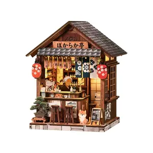 DIY Mini Book Corner Kit, 3D Wooden Puzzle House Model Set, Desktop Decoration, Handmade Craft, Perfect Gift for Adults & Teens