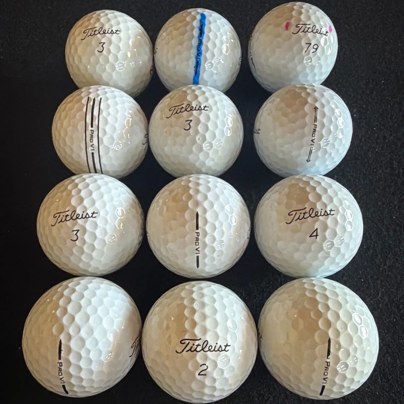 24 Titleist Pro V1 Golf Balls – 5A/4A Used Mint/Near Mint Condition