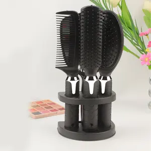 Professional Hair Styling Set for All Hair Types, Includes 4 Brushes, Mirror & Stand, Salon Quality Essentials, Premium hair brush, Hair Styling Combs