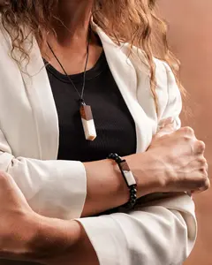 Celebony Ivory Cascade Bracelet, Olive Wood Encased in Pristine Ivory Resin