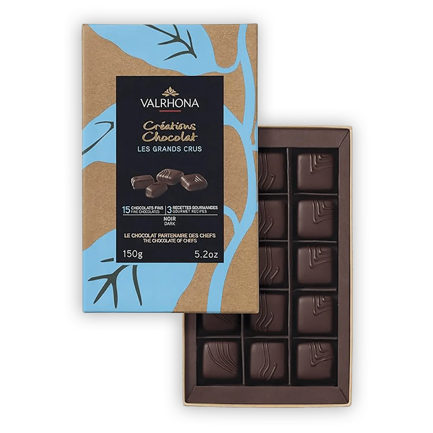 Valrhona Bonbons 15 Piece Chocolate Gift Box (Dark)