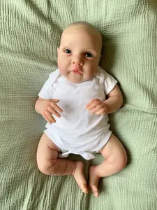 19 inch 48cm Reborn Dolls Real Looking(Vinyl Limbs and Cloth Body) New Reborn Boy Baby Doll with Hand Painted Hair Toddler Doll Toy