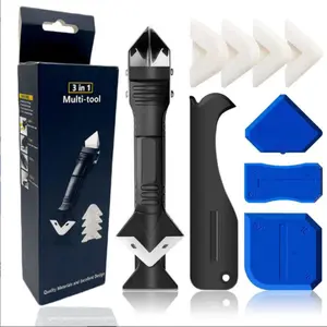 Silicone Sealant Removal Tool Set, 5-In-1 Multi-Functional Caulking Silicone Remover, Glass Compound Finishing Tool, Ideal for Bathroom Kitchen Floor Windows Sink Joints