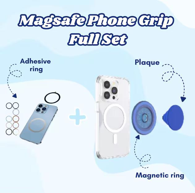 Pink Lily and Crimson Orchid Magsafe Phone Grip, Sweet Pink Lily Magsafe Phone Socket, Realistic 3D Floral Magnetic Stand, Elegant Gift for Flower Lovers