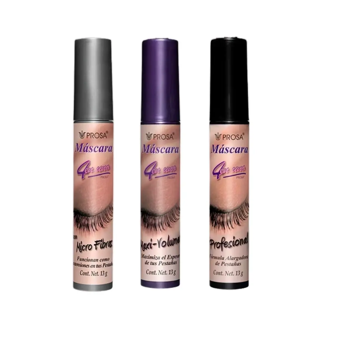 Prosa 4 en 1 Mascara Set of 3 waterproof Prosa 4 en 1 Mascara Set of 3 waterproof