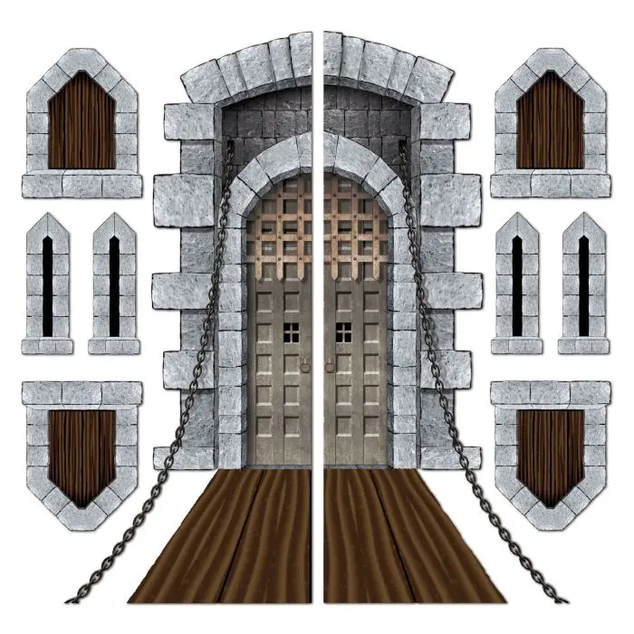 Beistle Magical Paper Castle Door & Window Props, Festive Party Ornaments, Home Decoration Accessory for Holiday Celebrations