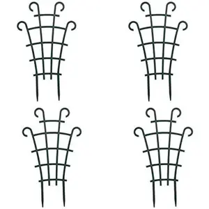 4-Pack Stackable Mini Trellis for Potted Plants, Small Indoor Outdoor Supports for Climbing Vines Ivy Hoya, Flower Plant Stake