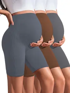Keren 2026 Seamless High-Elastic Pregnancy Shorts, Comfortable Yoga Bike Pants, Breathable Anti-Exposure, All-Season Wear