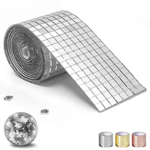 Disco Ball Tiles, 5x5mm Self-Adhesive Acrylic Mirror Tiles, Decoration Sticker, Peel & Stick Mosaic for DIY Disco Balls, Photo Frames, Art Collages, Indoor Decor, Tile Stickers