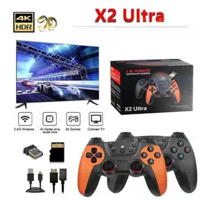 X2 Super Video Game Console, 4K Game Stick, HD Retro Video Game Console, Wireless Controller, PS1-PSP TV 30+ Emulator Hdmi game console upgraded