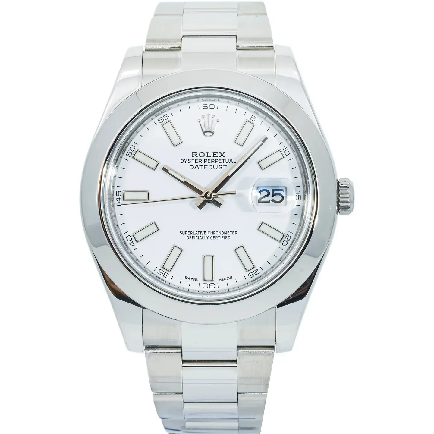 Rolex Datejust II 41mm 116300 Steel White Index Dial Oyster Bracelet - 2017 Card