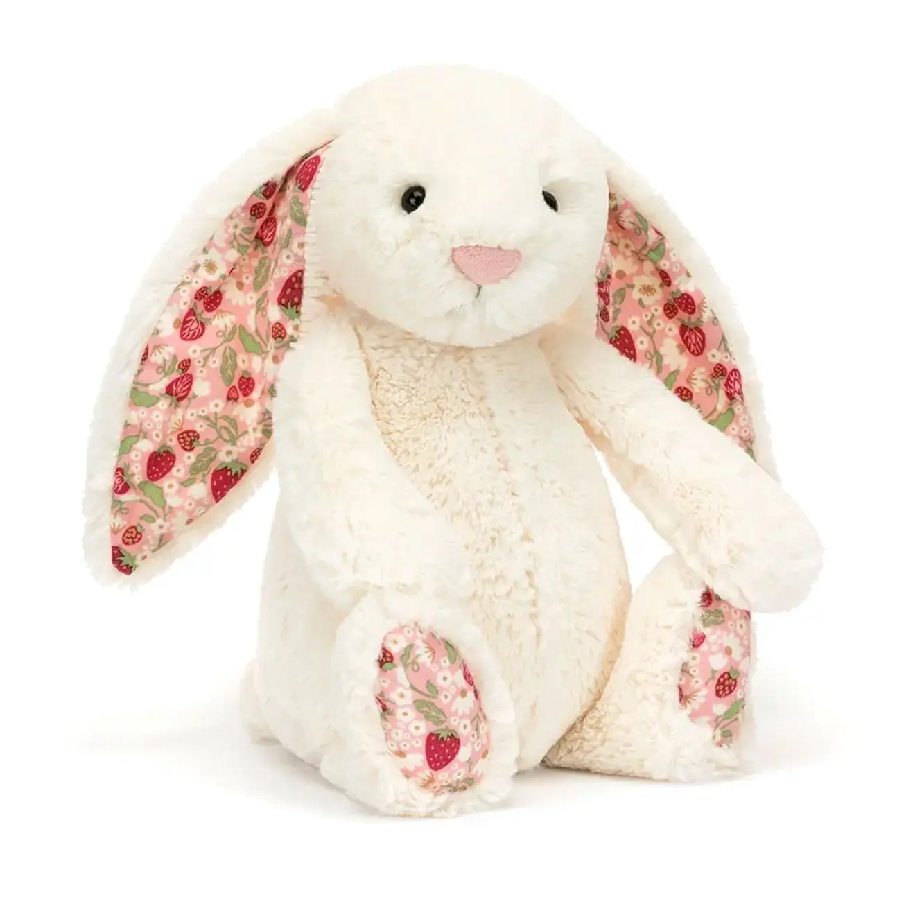 Jellycat Bashful Bunny Liberty Floral Ears Plush Toy - Soft Fabric Rabbit Stuffed Animal, Collectible Gift, Room Decor