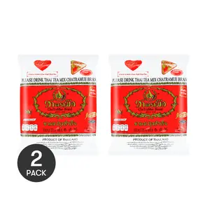 2 Pack Cha Tra Mue Authentic Thai Tea - 400g Each, Perfect for Thai Milk Tea Lovers