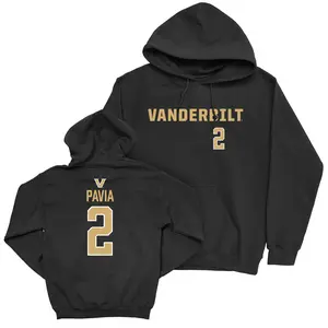 Vanderbilt Football Black Sideline Hoodie - Diego Pavia