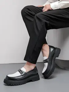 Men's Fashionable Colorblock  Loafers, Casual Comfortable Round Toe Flat Slip-on Shoes for Daily Wear, Trendy All-match Shoes for Daily Wear, Boy