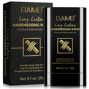ELAIMEI Comb Hair Dye Stick 20g, 2-in-1, Three Colors Available. Covers Gray Roots And Scattered White Hairs, Adds Natural Shine, Glossy. Easy To Use With Precision Brush For Accurate Coverage. Enables Quick, Hair Color Kit