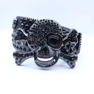 Skull Rhinestone Belt Men Women Unisex Y2K Belt Hip Hop Punk Belt for Jeans belts belts for men belt