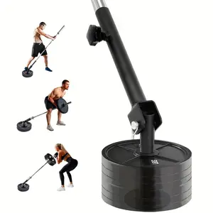 Heavy-Duty Iron T-Bar Row & Landmine Attachment Fits 2.54-5.08 cm Barbell Bars | Adjustable Home Gym Gear with Secure Clamps | Durable Black Finish for Resistance Training & Core Workouts